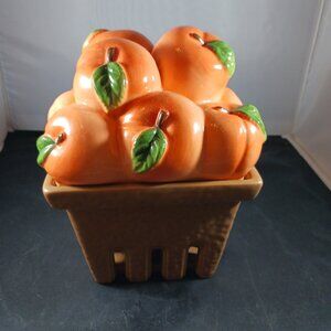 HomeWorx Ceramic Fruit Peaches Basket Candle Holder Harry Slatkin